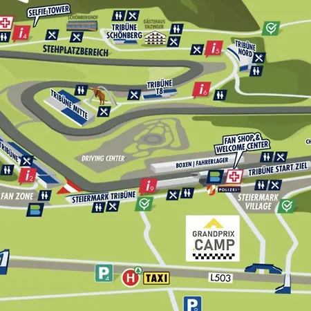 Grandprixcamp Red Bull Ring - Closest To The Track, Tents Next To The Main Entrance Lüks kamp alanı *